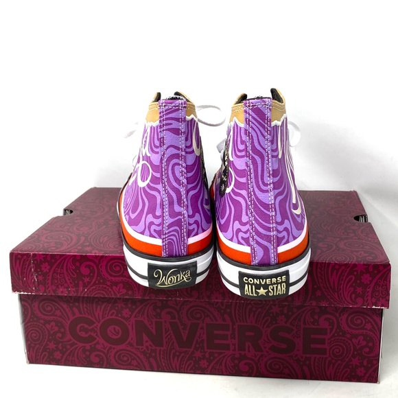Converse Wonka Ctas High Top Shoes Men's Size Skate Pixel Purple Canvas A08154C - Picture 7 of 10